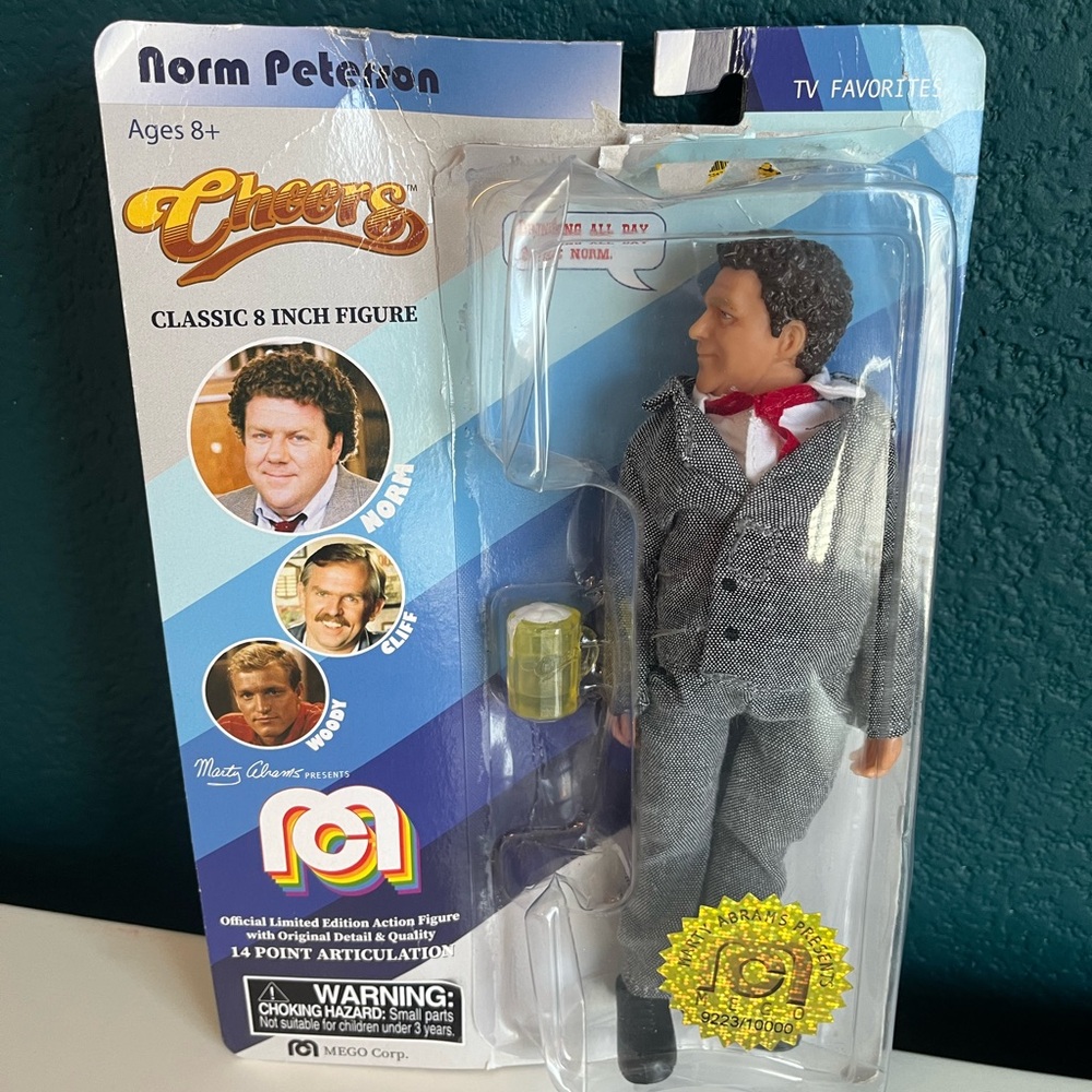 George Wendt Cheers Norm Peterson 8" Action Figure Mego TV Favorites